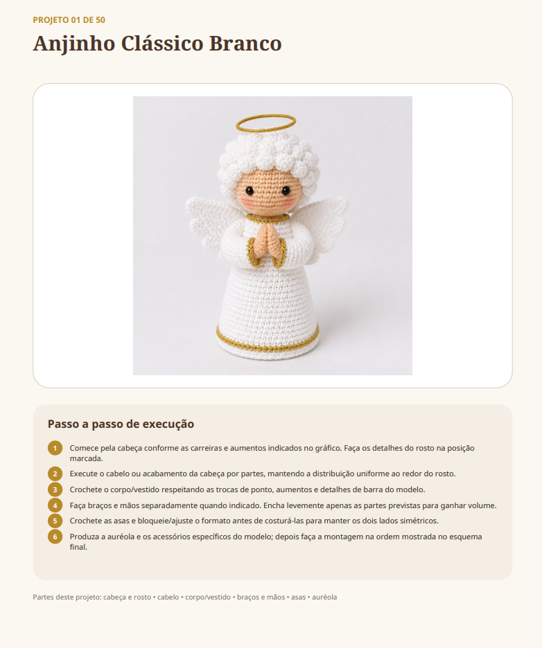Página de projeto com foto e seis etapas de execução