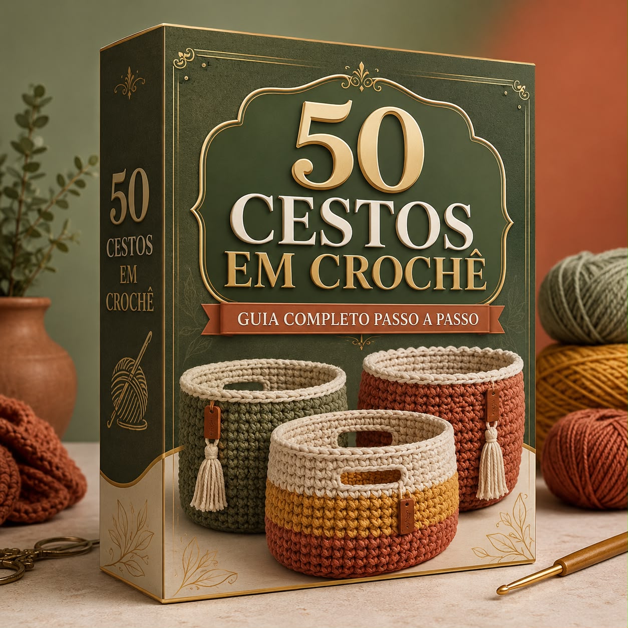 50 Cestos em Crochê