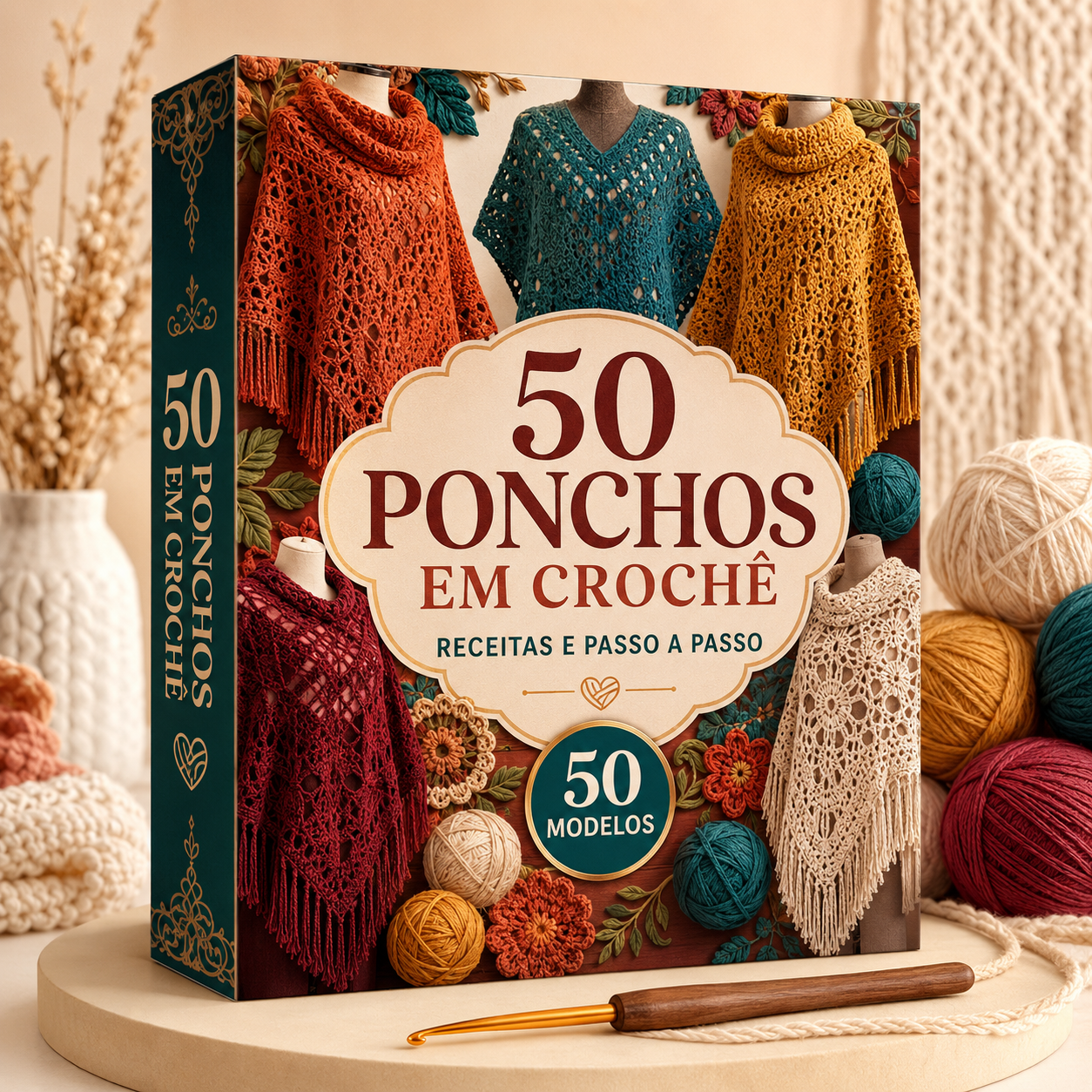 50 Ponchos em Crochê