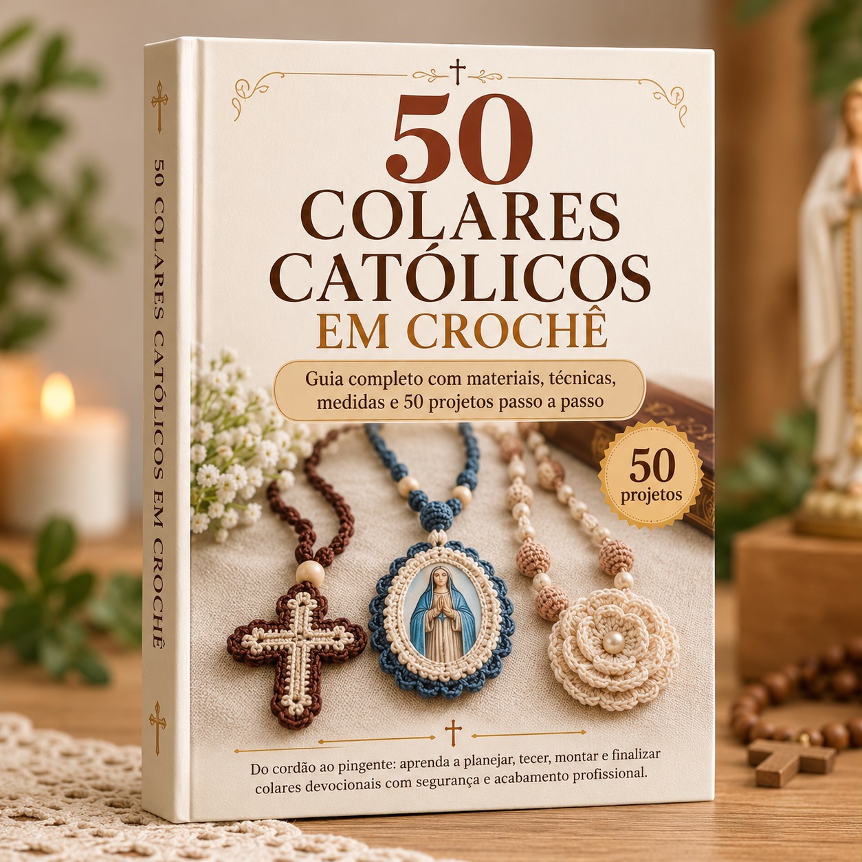 50 Colares Católicos em Crochê