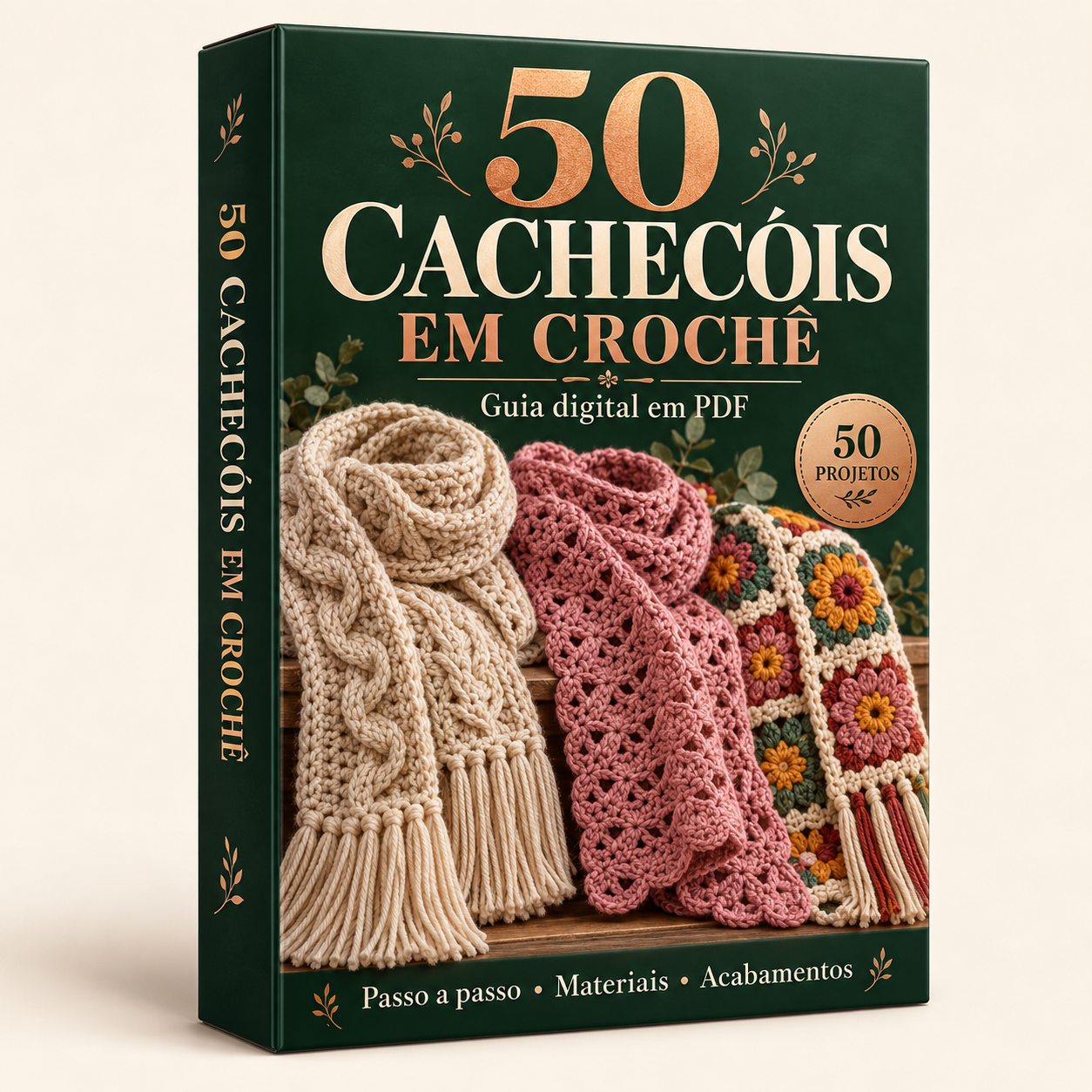 50 Cachecóis em Crochê