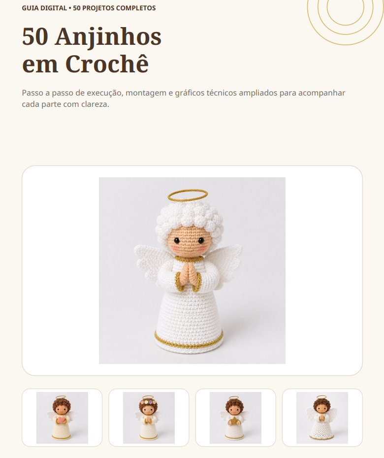 Página de apresentação do guia com foto do anjinho