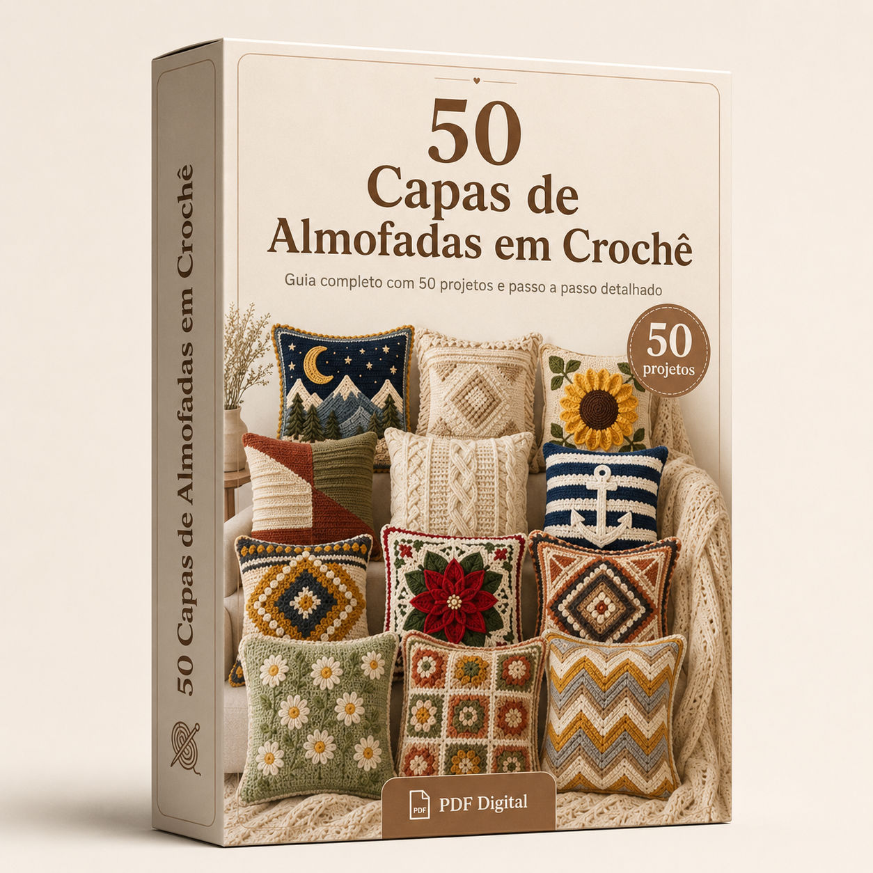 50 Capas de Almofadas em Crochê