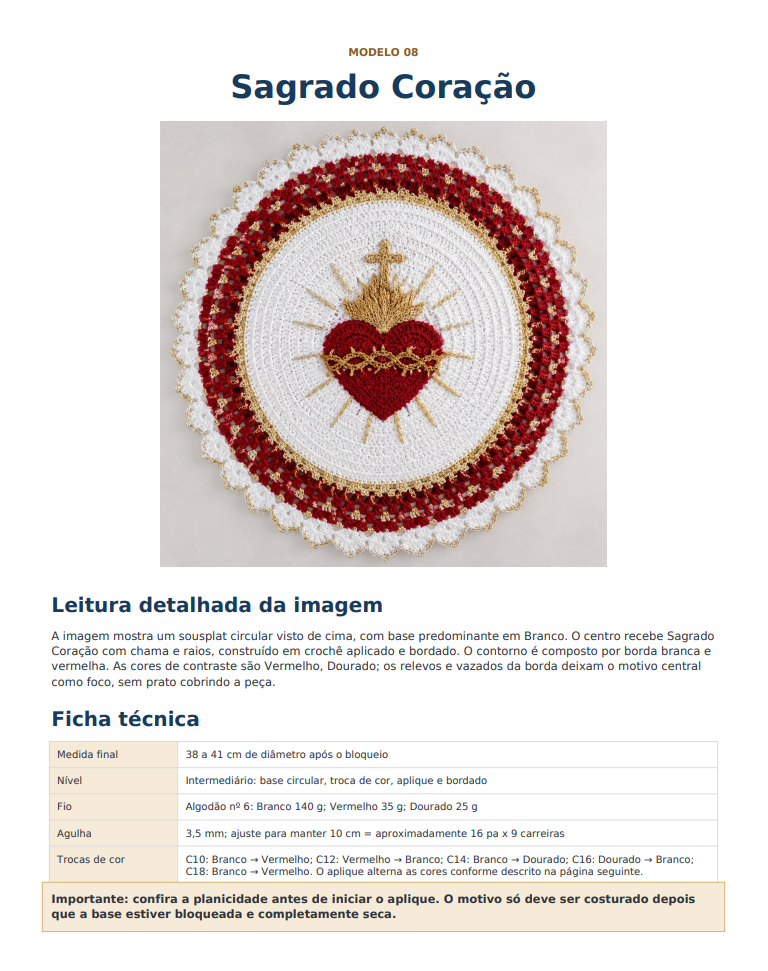 Página do PDF com o modelo 08 Sagrado Coração