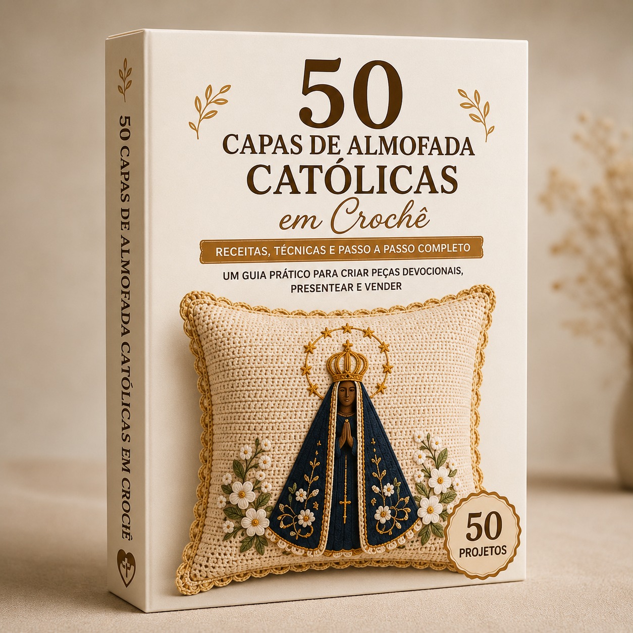 50 Capas de Almofada Católicas em Crochê