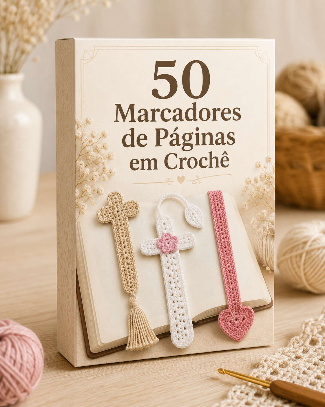 50 Marcadores de Páginas em Crochê