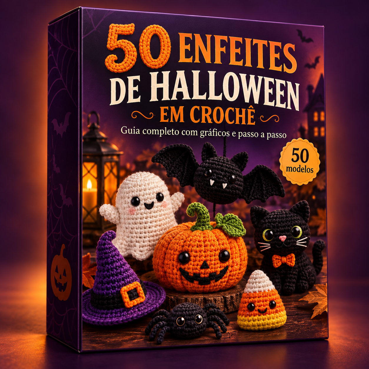 50 Enfeites de Halloween em Crochê